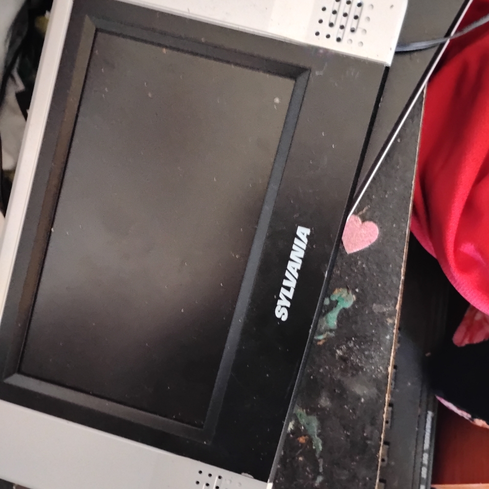 Black and Silver Portable DVD Player